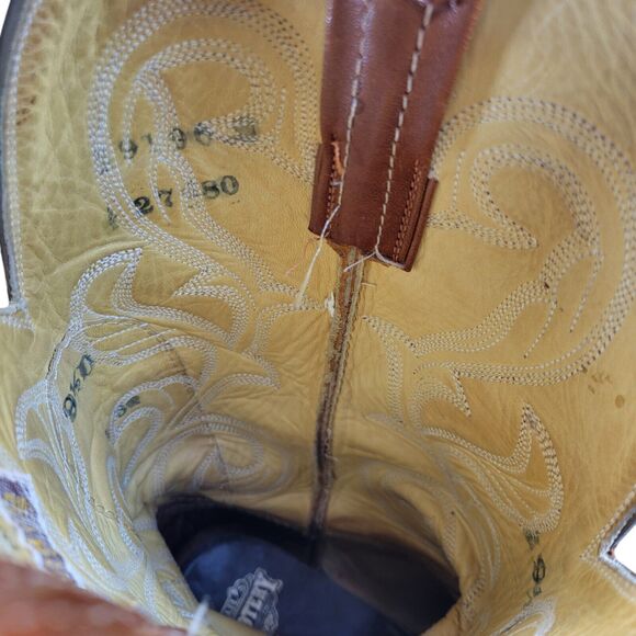 Hondo Men's Brown Goat Leather‎ Cowboy Boots Size 9.5D Western - Picture 15 of 16